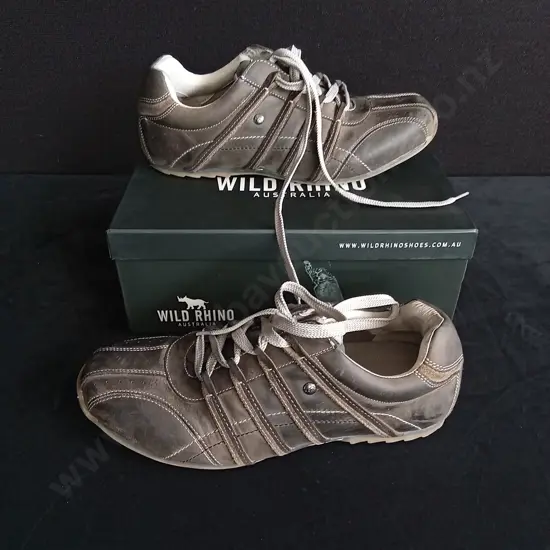 WILD RHINO LEATHER SNEAKERS SIZE 13