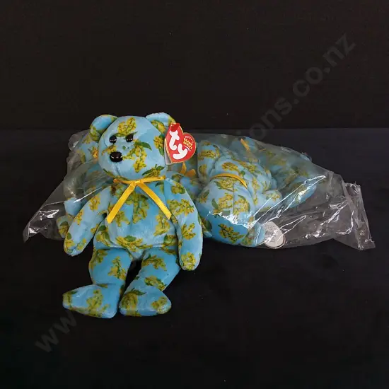 BRAND NEW BAG OF 6 TY BEANIE BABIES "OCKER THE BEAR"
