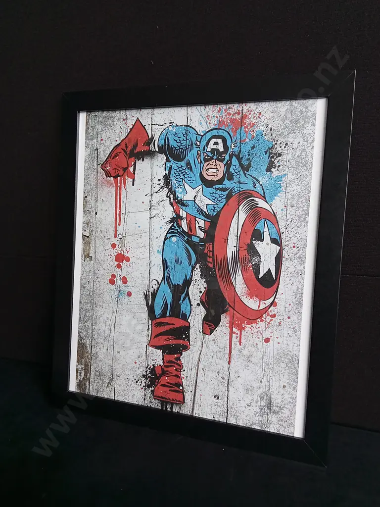 CAPTAIN AMERICA FRAMED CANVAS PRINT Image 1++