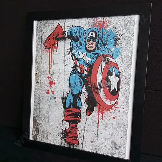 CAPTAIN AMERICA FRAMED CANVAS PRINT