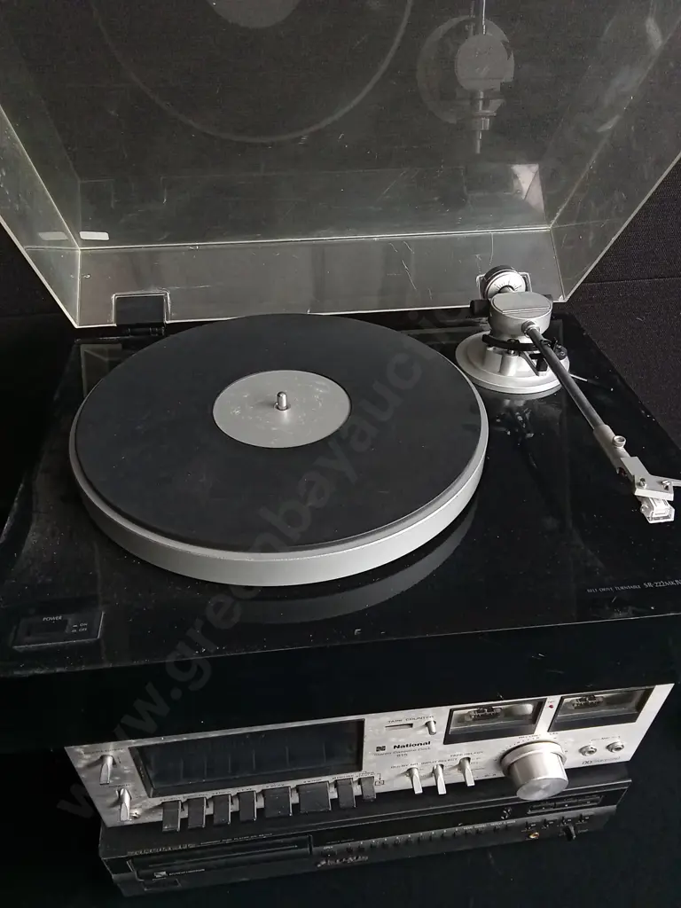 SANSUI TURNTABLE, NATIONAL STEREO CASSETTE DECK AND MARANTZ COMPACT DISC PLAYER Image 1++
