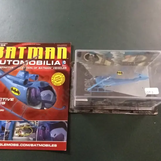 EAGLEMOSS BATMAN AUTOMOBILIA BATCOPTER #421 DIECAST MODEL 1:43 PACKAGED PLUS CORRESPONDING MAGAZINE