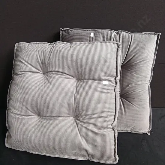 2 CORDUROY CUSHIONS, 58 CM