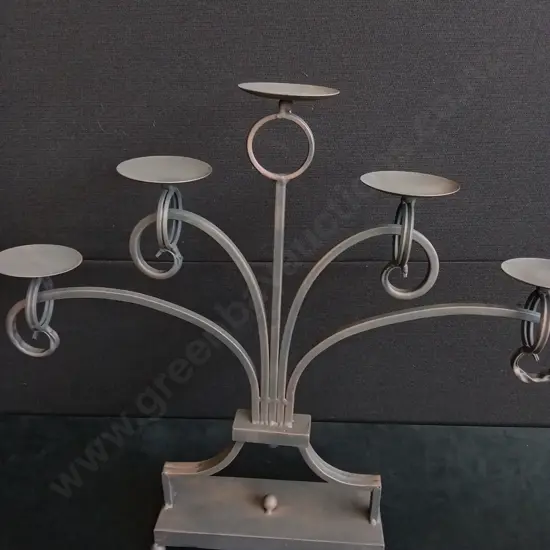 LARGE CAST IRON CANDLE HOLDER