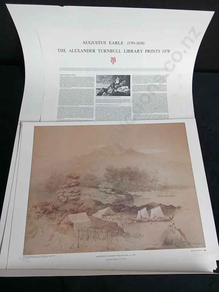 3 VINTAGE PRINTS BY AUGUSTUS EARLE, THE ALEXANDER TURNBULL LIBRARY PRINTS 1978 Image 1++