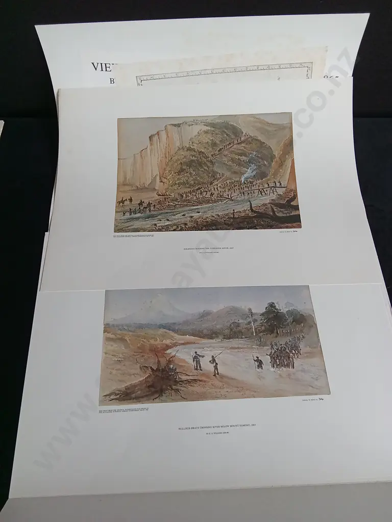 3 VINTAGE PRINTS BY LIEUTENANT E. A. WILLIAMS, THE ALEXANDER TURNBULL LIBRARY PRINTS 1980 Image 1++