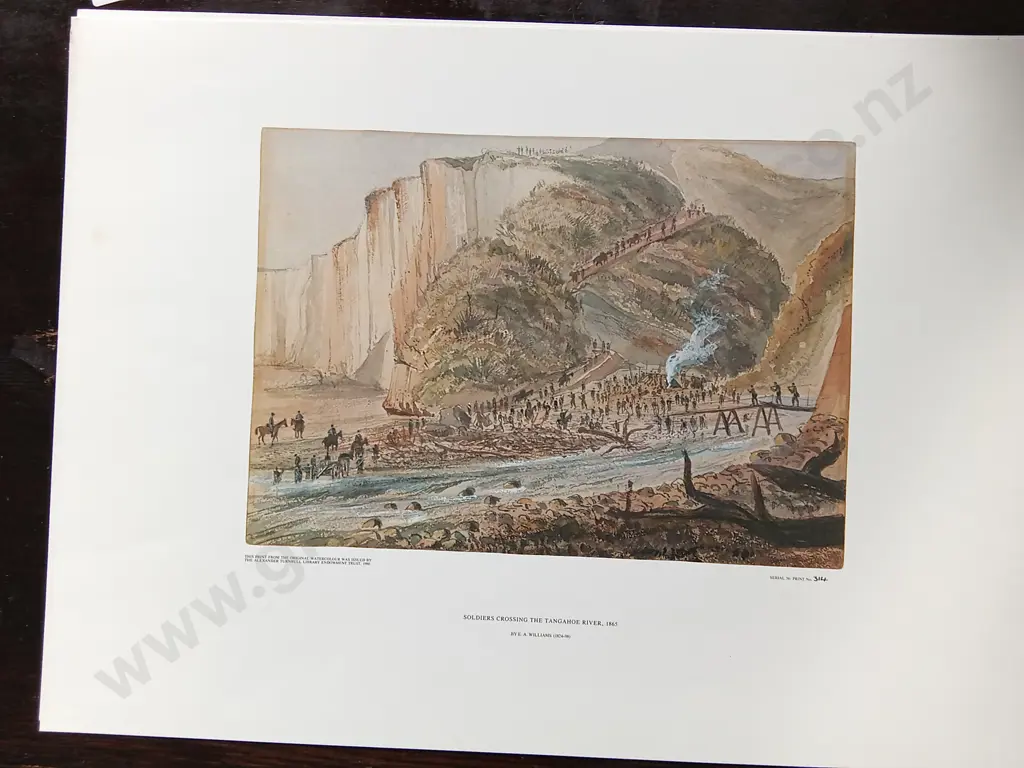 3 VINTAGE PRINTS BY LIEUTENANT E. A. WILLIAMS, THE ALEXANDER TURNBULL LIBRARY PRINTS 1980 Image 1++