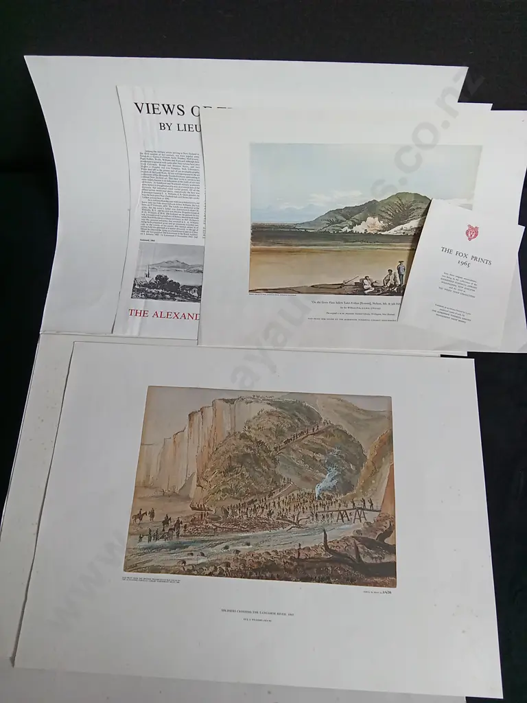 3 VINTAGE PRINTS BY LIEUTENANT E. A. WILLIAMS, THE ALEXANDER TURNBULL LIBRARY PRINTS 1980 Image 1++