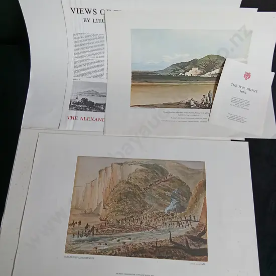 3 VINTAGE PRINTS BY LIEUTENANT E. A. WILLIAMS, THE ALEXANDER TURNBULL LIBRARY PRINTS 1980