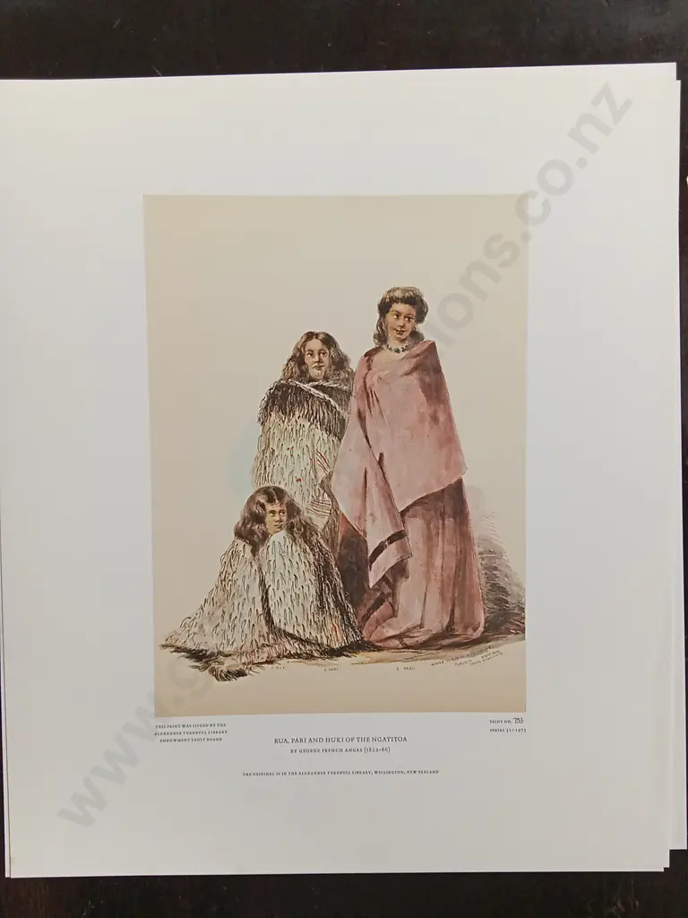 4 VINTAGE PRINTS BY GEORGE FRENCH ANGAS, THE ALEXANDER TURNBULL LIBRARY PRINTS 1973 Image 1++