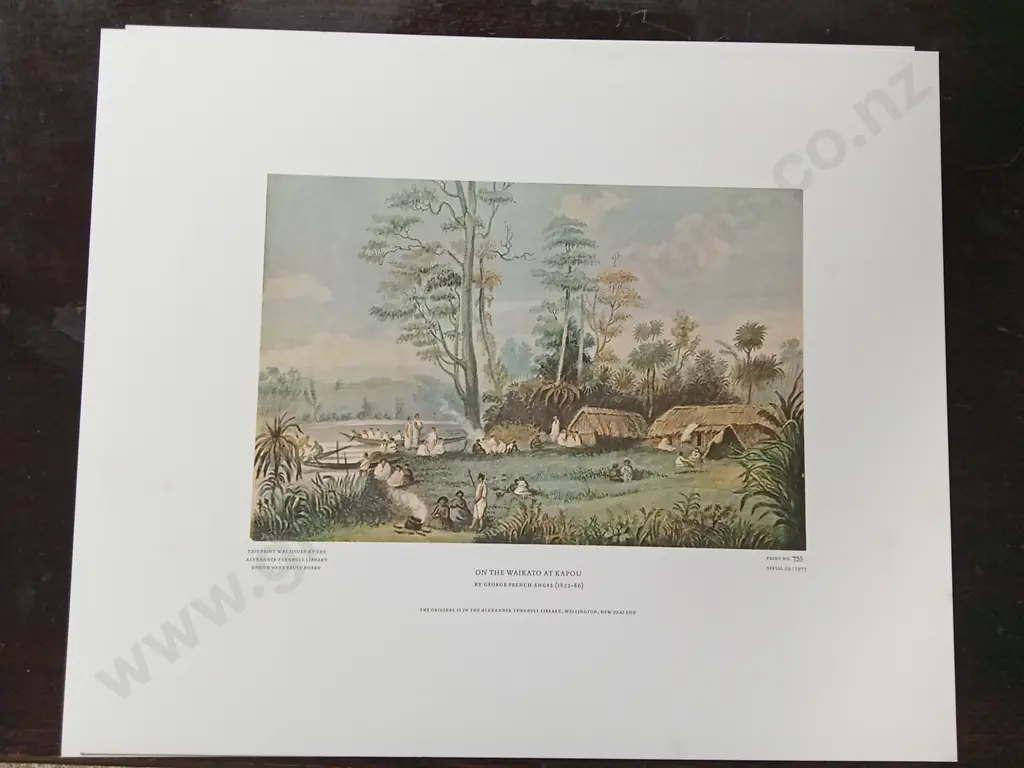 4 VINTAGE PRINTS BY GEORGE FRENCH ANGAS, THE ALEXANDER TURNBULL LIBRARY PRINTS 1973 Image 1++