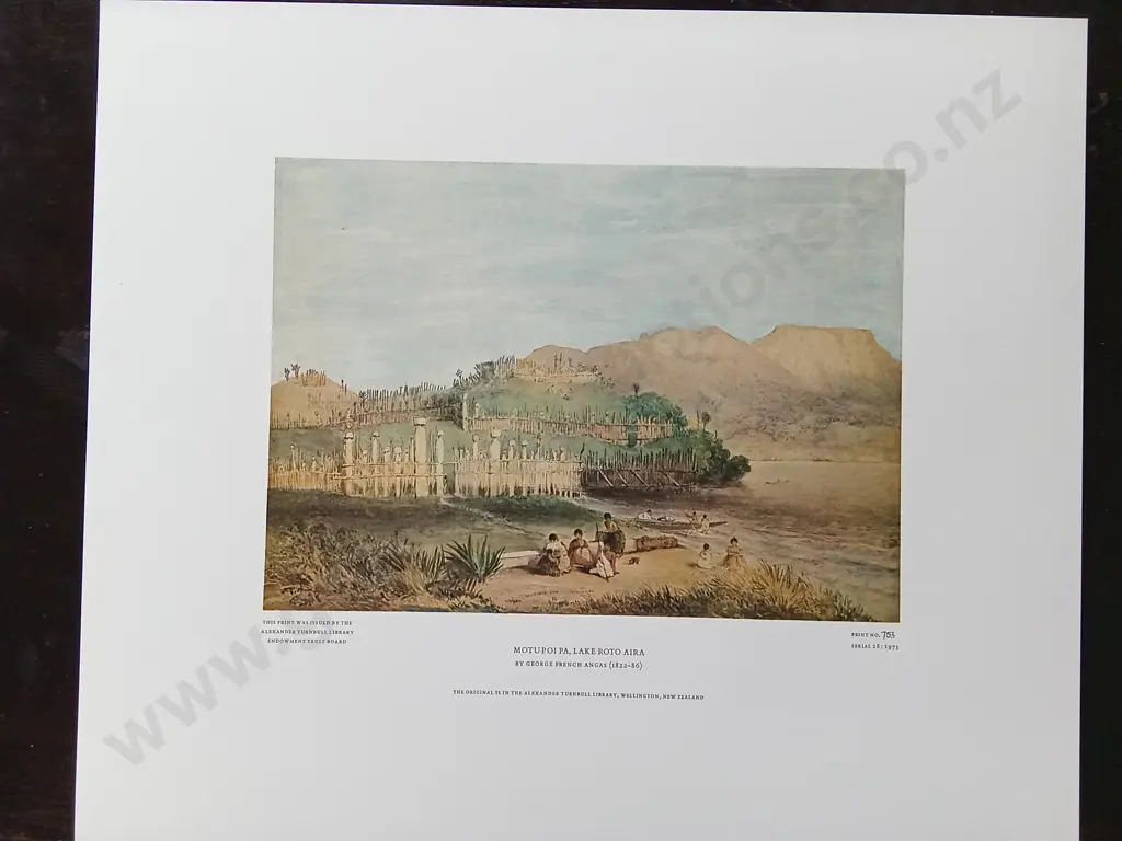 4 VINTAGE PRINTS BY GEORGE FRENCH ANGAS, THE ALEXANDER TURNBULL LIBRARY PRINTS 1973 Image 1++