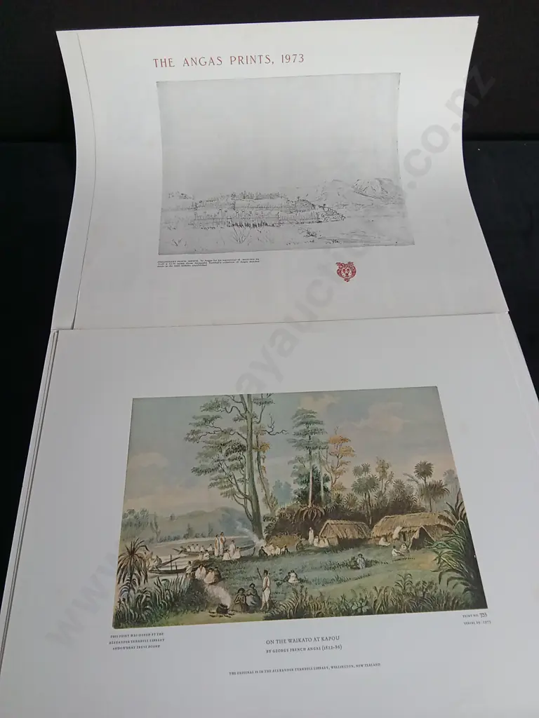 4 VINTAGE PRINTS BY GEORGE FRENCH ANGAS, THE ALEXANDER TURNBULL LIBRARY PRINTS 1973 Image 1++