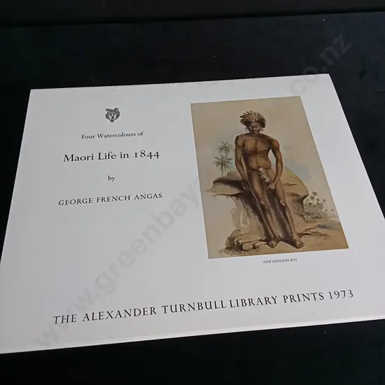 4 VINTAGE PRINTS BY GEORGE FRENCH ANGAS, THE ALEXANDER TURNBULL LIBRARY PRINTS 1973