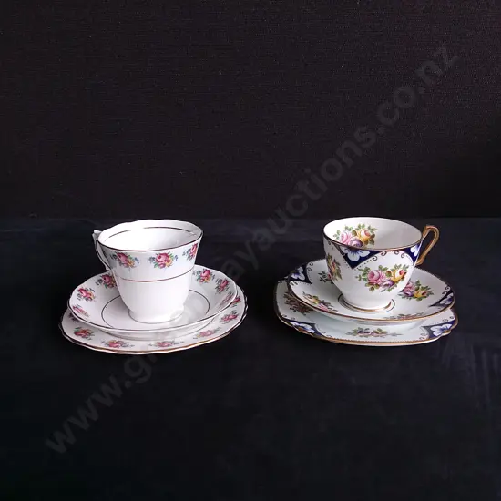 2 TEA CUP AND SAUCERS SETS