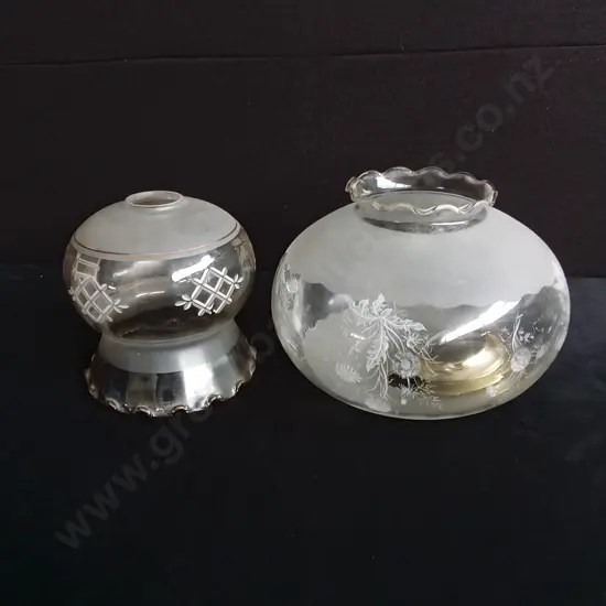 VINTAGE GLASS LAMP SHADES