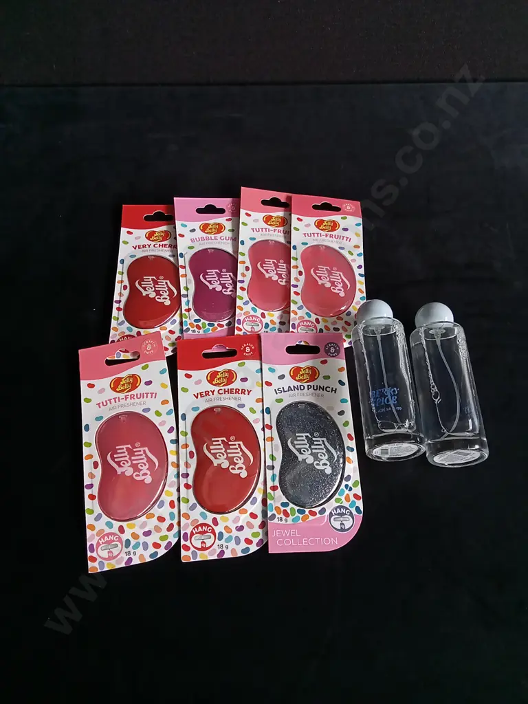 9 PIECES JELLY BELLY AIR FRESHENERS AND ROOM SPRAYS Image 1++