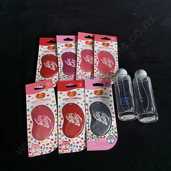 9 PIECES JELLY BELLY AIR FRESHENERS AND ROOM SPRAYS
