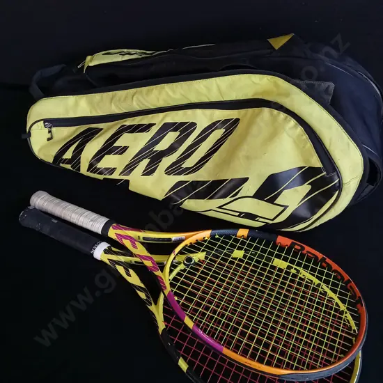 AERO TENNIS BAG AND 2 RACQUETS