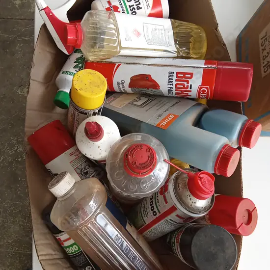 BOX OF CHEMICAL PRODUCTS