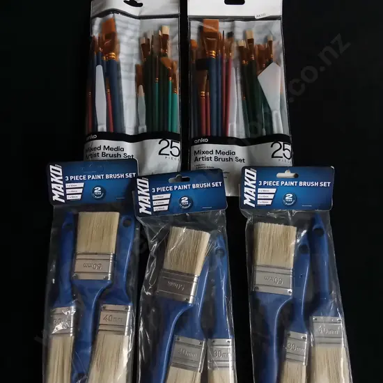 5 PACKS BRAND NEW PAINT BRUSHES
