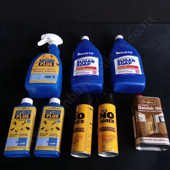 8 PIECES BRAND NEW HOUSEHOLD CLEANING AND PEST CONTROL PRODUCTS