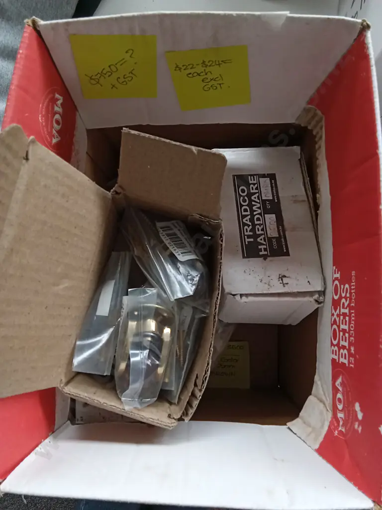 BOX OF BRAND NEW TRADCO HARDWARE Image 1++