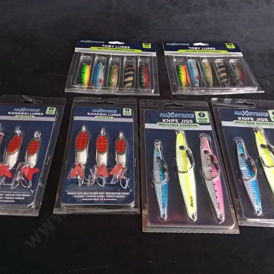 6 PACKS OF MAXISTRIKE FISHING LURES