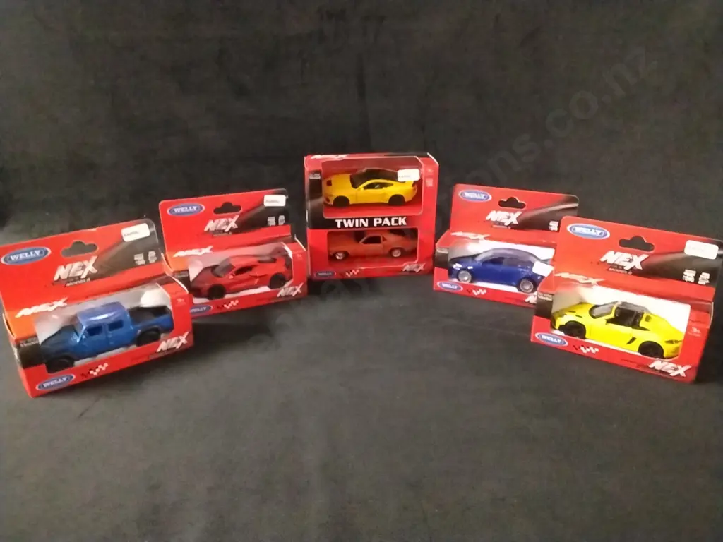 NEW WELLY NEX MODEL CARS, 4 SINGLE 1 TWIN PACK Image 1++