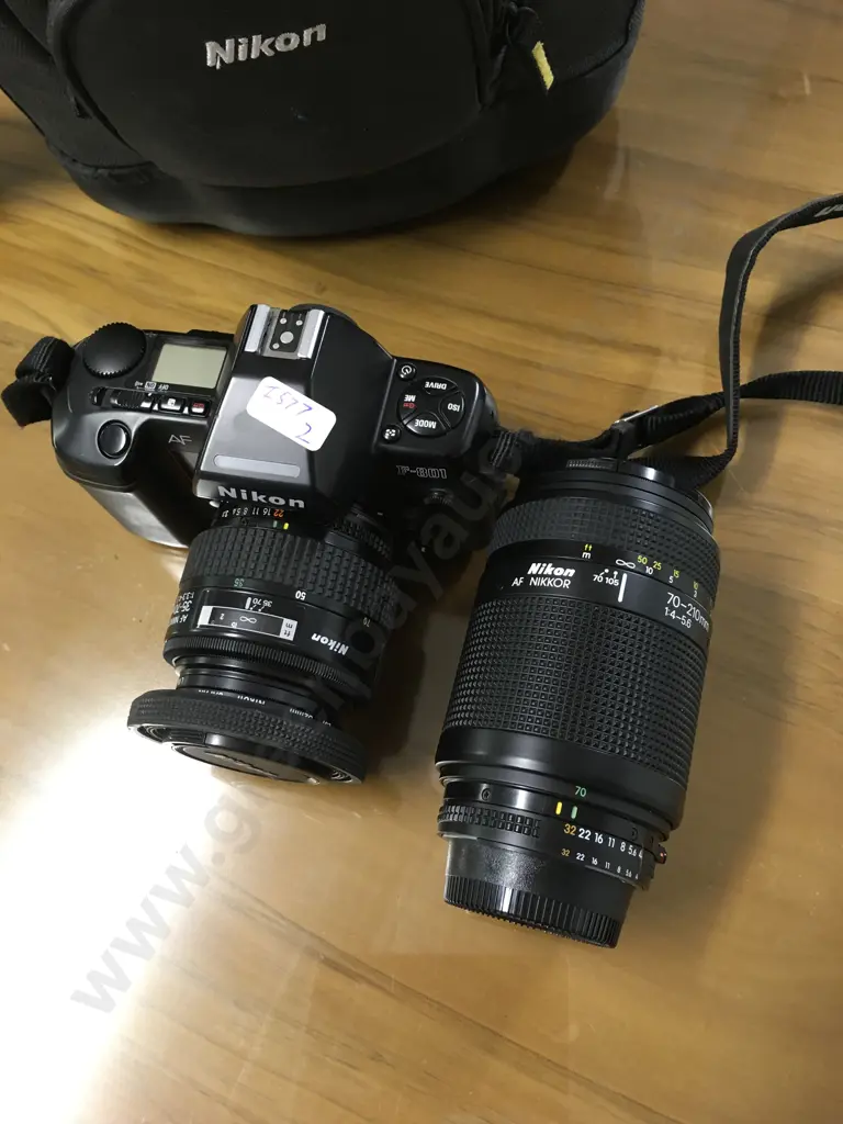 NIKON FILM CAMERA F-801 WITH EXTRA LENS AND CARRY CASE Image 1++
