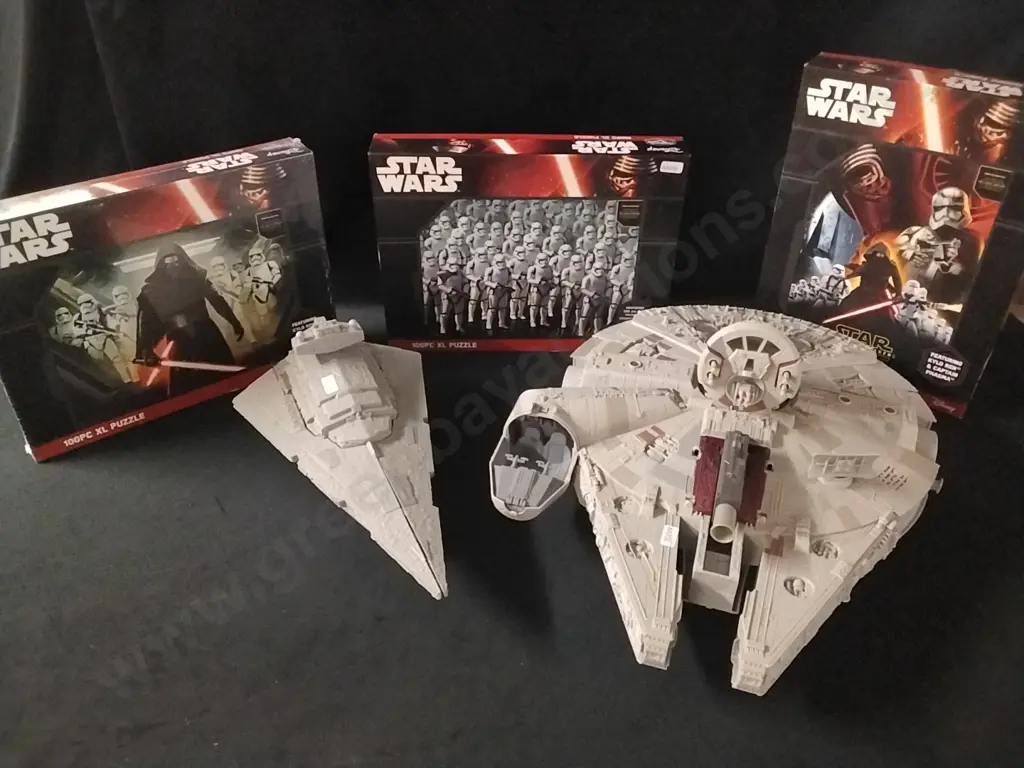 STAR WARS MODEL'S & 3 X PUZZLES (1 X UNOPENED 2 X OPENED) Image 1++