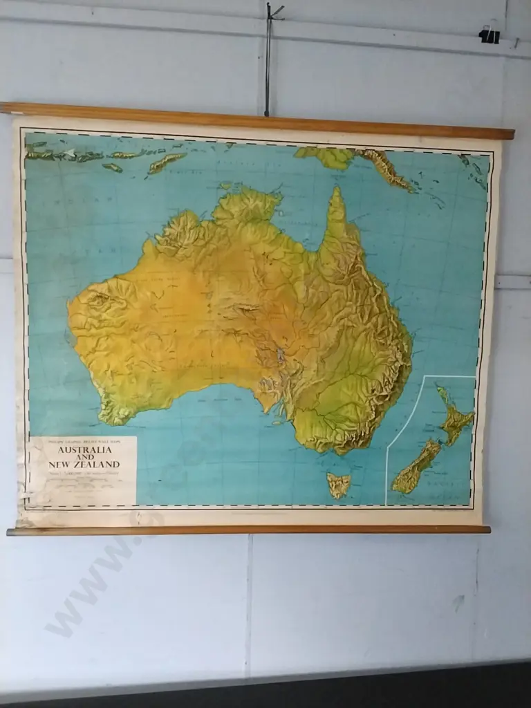 VINTAGE MAP OF AUSTRALIA AND NEW ZEALAND Image 1++
