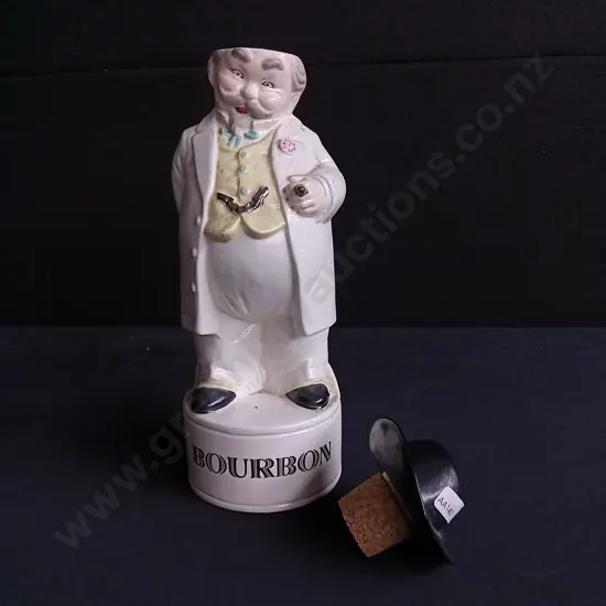 VINTAGE ALBERTA'S MOLDS CERAMIC BOURBON DECANTER