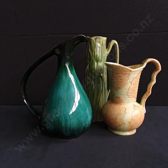3 PIECES VINTAGE POTTERY JUGS