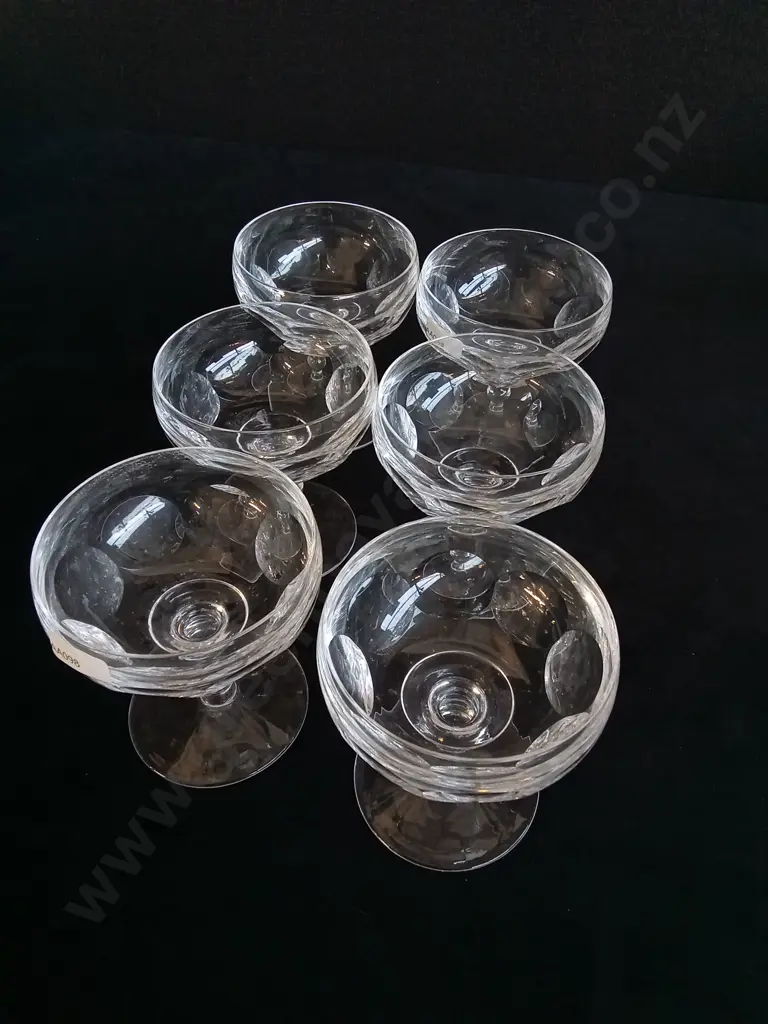 WATERFORD CRYSTAL 6 PIECES CHAMPAGNE COUPES SET Image 1++