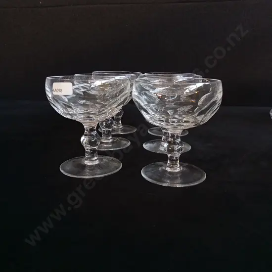 WATERFORD CRYSTAL 6 PIECES CHAMPAGNE COUPES SET