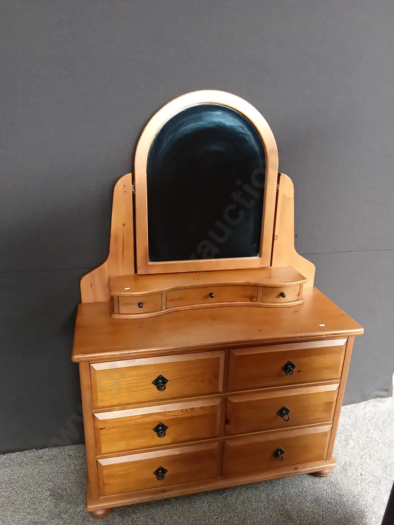 CHEST OF DRAWERS WITH MIRROR TOP L125CM D47CM H1.9M Image 1++