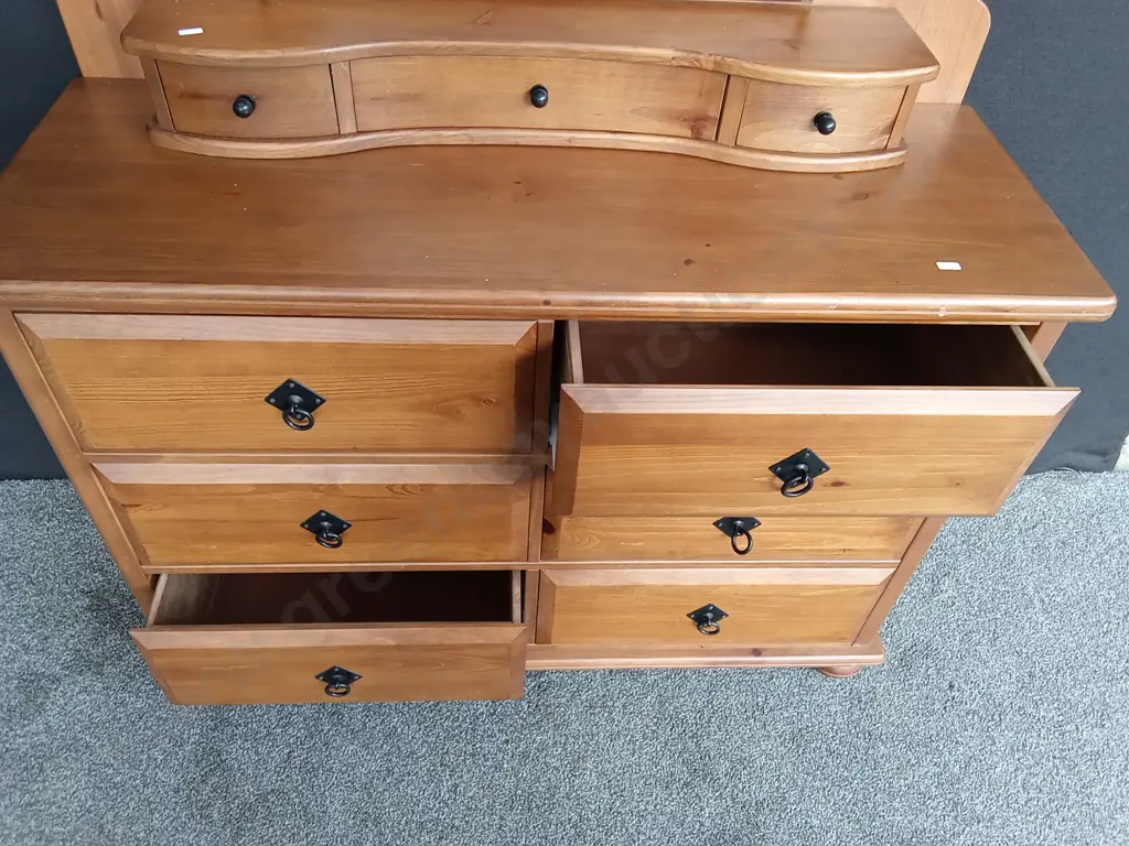 CHEST OF DRAWERS WITH MIRROR TOP L125CM D47CM H1.9M Image 1++