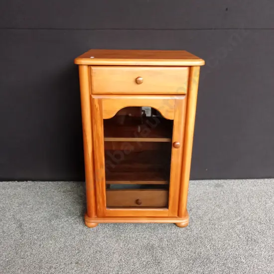 RIMU TV AND HI-FI CABINET WITH GLASS DOOR L62CM D51CM H95CM