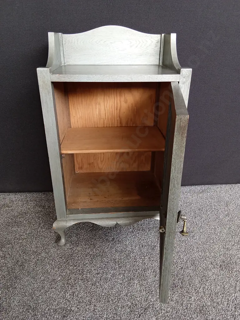 SMALL WOODEN GREEN SIDEBOARD WITH ONE FOR L47CM D34CM H84CM Image 1++