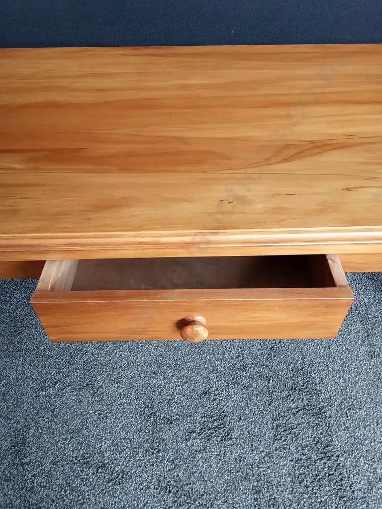 RIMU COFFEE TABLE WITH DRAWER AND TURNED LEGS L124CM D75CM H44CM Image 1++