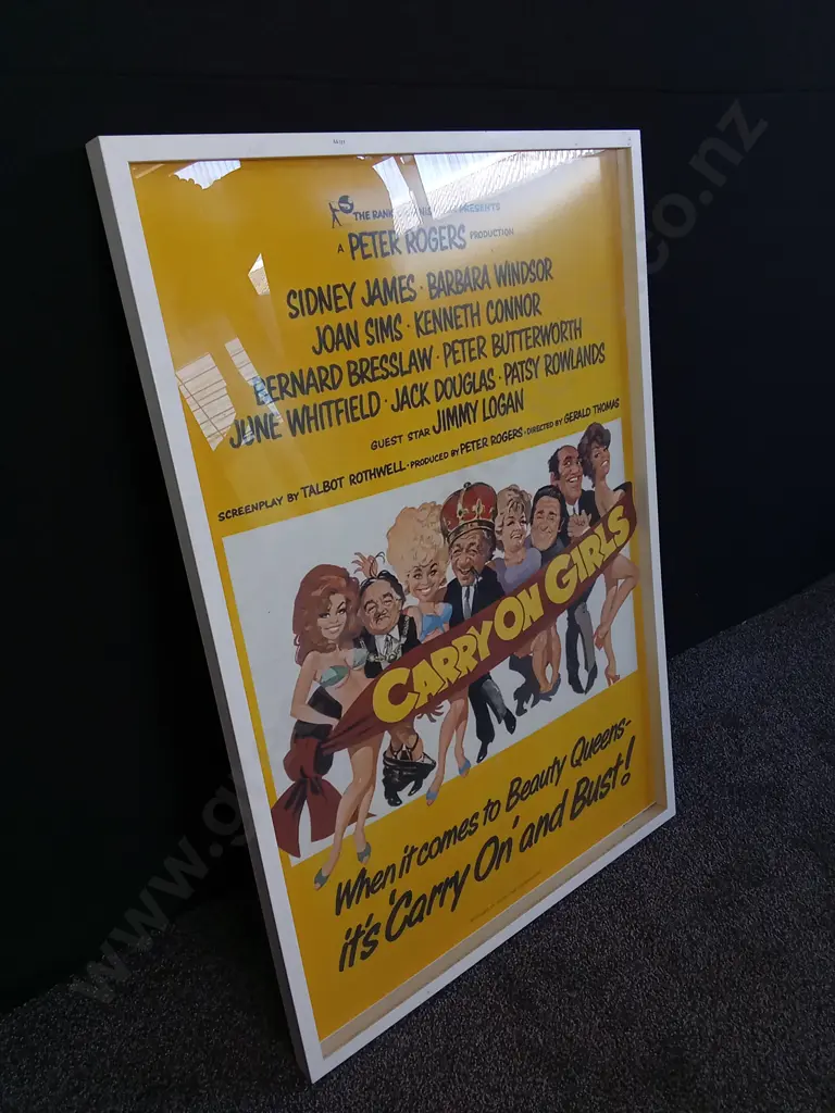 LARGE FRAMED PRINT OF CARRY ON GIRLS POSTER Image 1++
