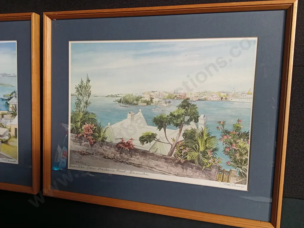 PAIR OF FRAMED LITHOGRAPH PRINTS BY CAROLE HOLDING Image 1++