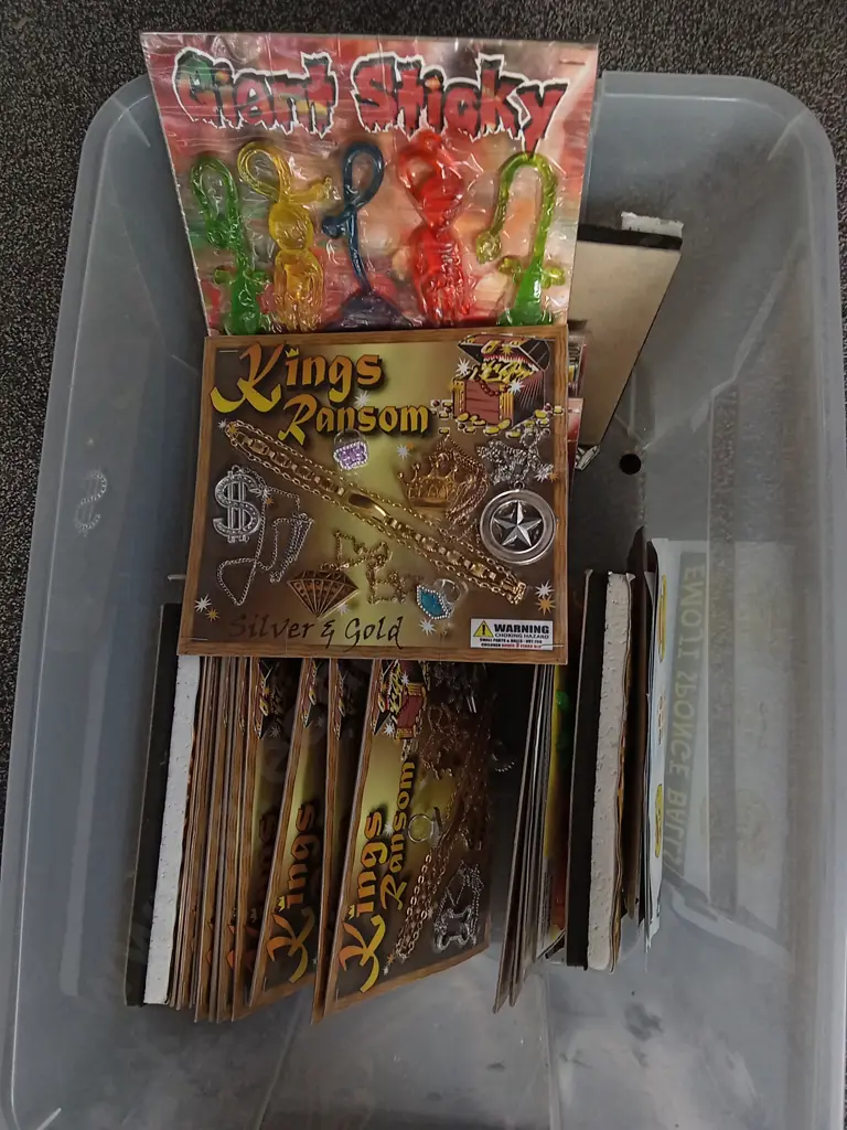 BOX OF STOCK FOR GUMBALL/TOY VENDING MACHINE Image 1++
