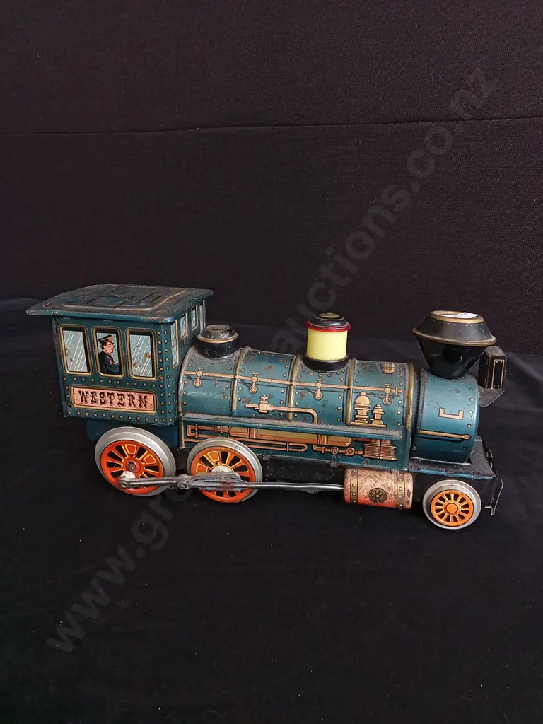 VINTAGE TIN WESTERN TRAIN Image 1++