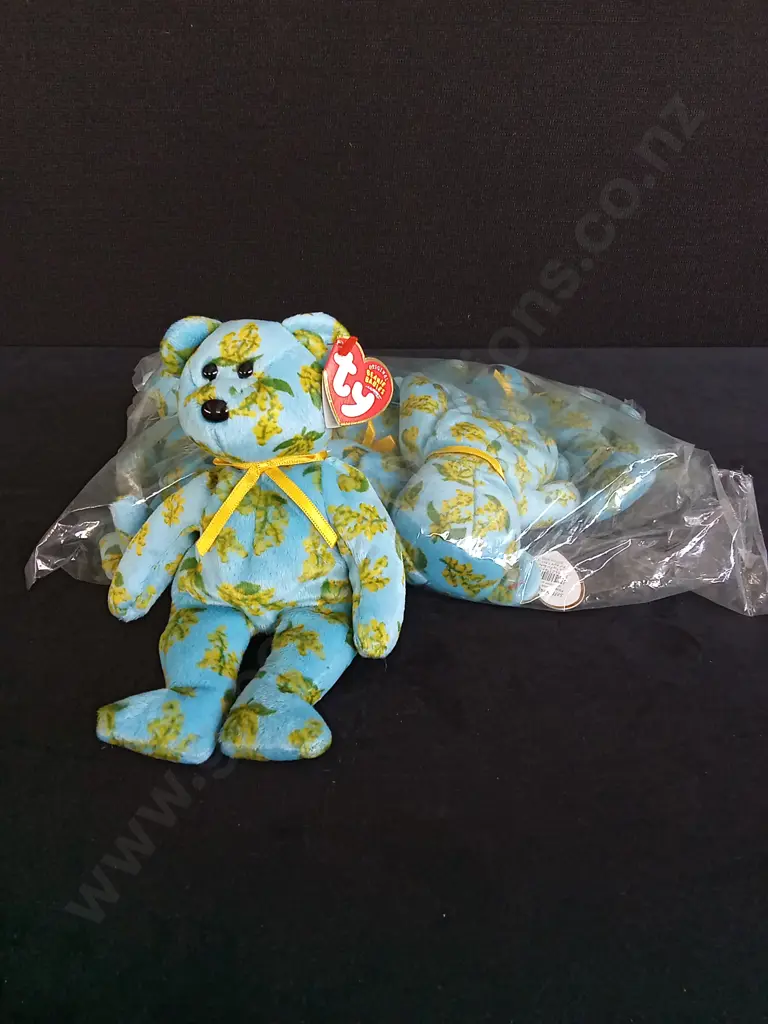 BRAND NEW BAG OF 6 TY BEANIE BABIES "OCKER THE BEAR" Image 1++