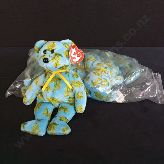 BRAND NEW BAG OF 6 TY BEANIE BABIES "OCKER THE BEAR"