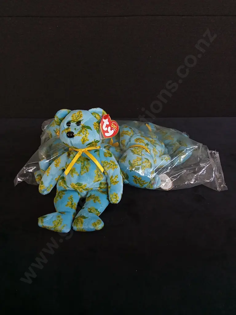 BRAND NEW BAG OF 6 TY BEANIE BABIES "OCKER THE BEAR" Image 1++