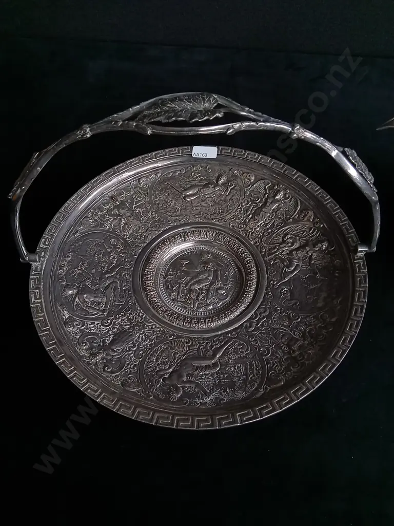 VINTAGE ELECTROTYPE CHARGER DISH AND VINTAGE FRUIT BOWL Image 1++