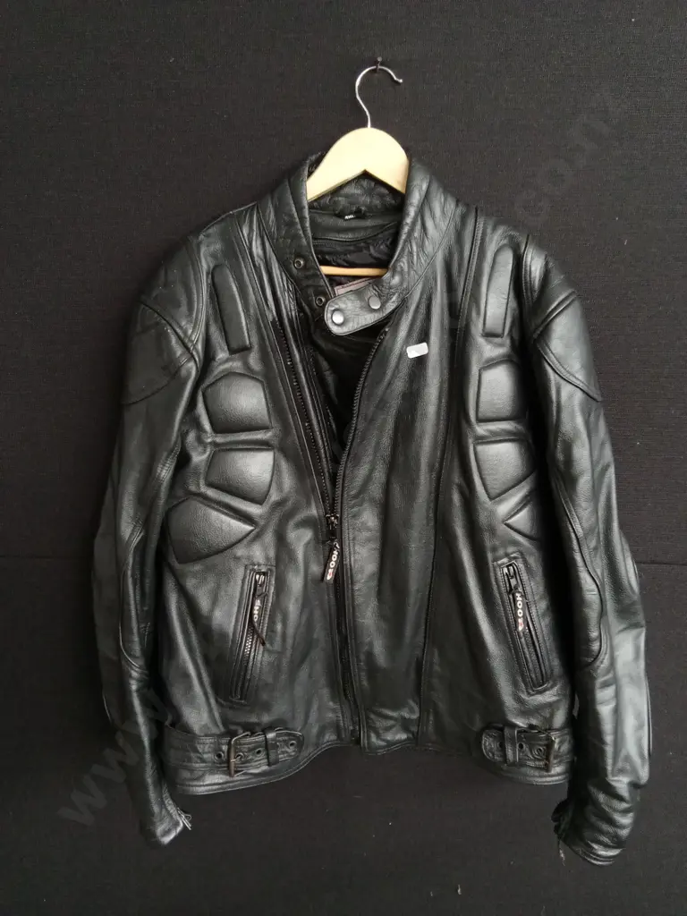 SHOO LEATHER MOTO JACKET SIZE 4XL Image 1++